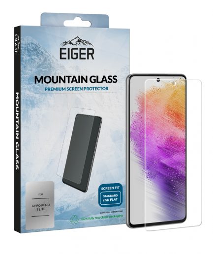 Eiger Mountain Glass 2.5D Screen Protector for Oppo Reno 8 Lite in Clear
